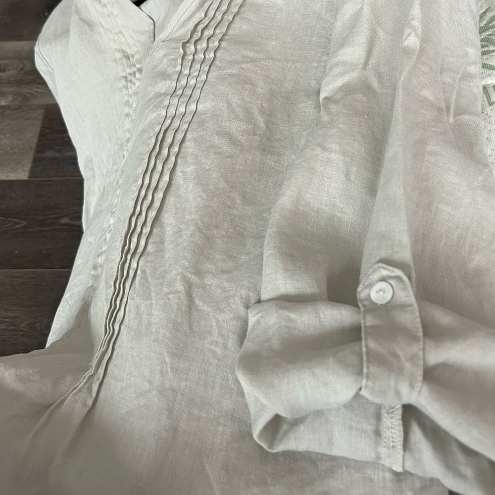 Cynthia Rowley Ladies Linen Top - Size 1X - Picture 6 of 7